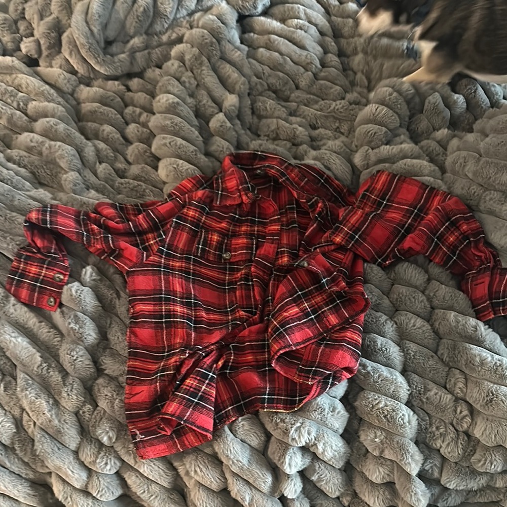 Nasty Gal Red Plaid Shirt